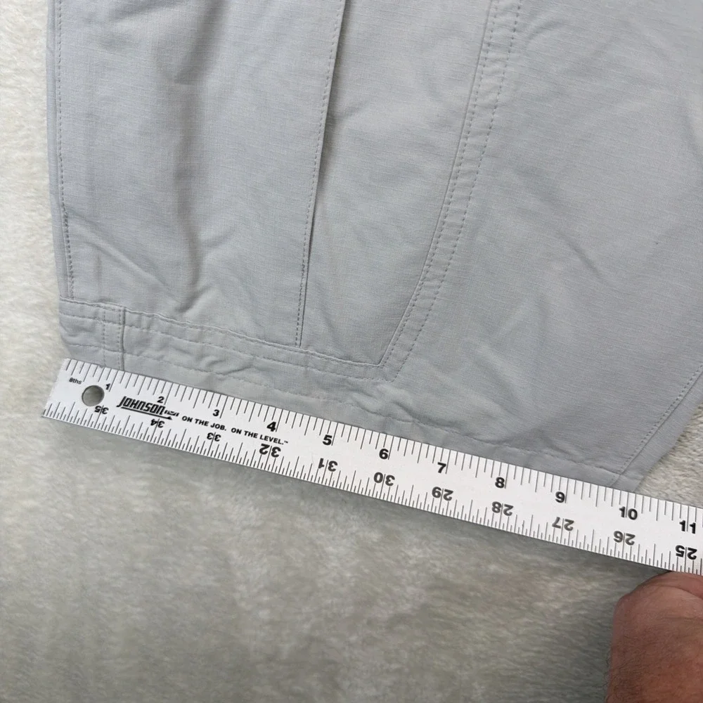 Helly Hansen Mens Cargo Shorts 34 Ripstop Hiking Outdoor Lightweight Gray Nylon